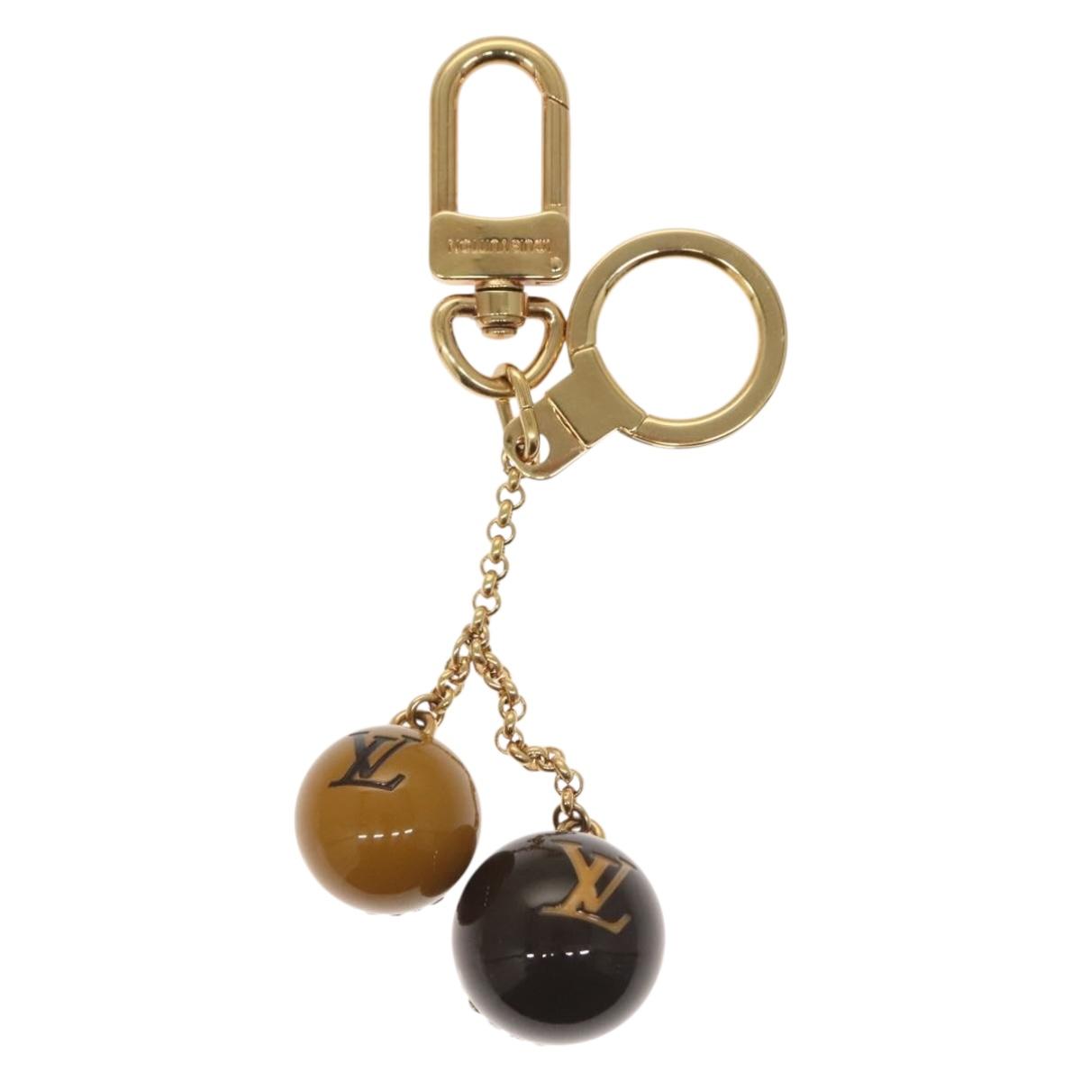 LOUIS VUITTON Porte Cles Jack & Lucy Key Holder White Orange M65377 Auth 135589
