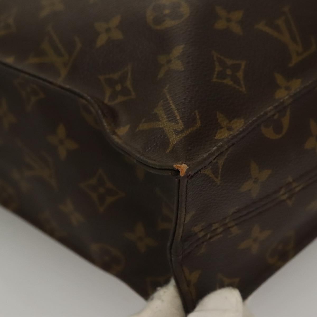 LOUIS VUITTON Monogram Sac Plat Hand Bag M51140 LV Auth 135595