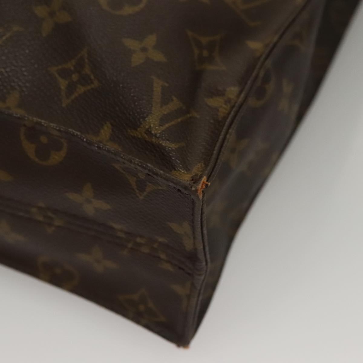 LOUIS VUITTON Monogram Sac Plat Hand Bag M51140 LV Auth 135595