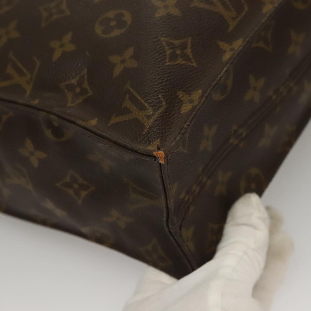 LOUIS VUITTON Monogram Sac Plat Hand Bag M51140 LV Auth 135595