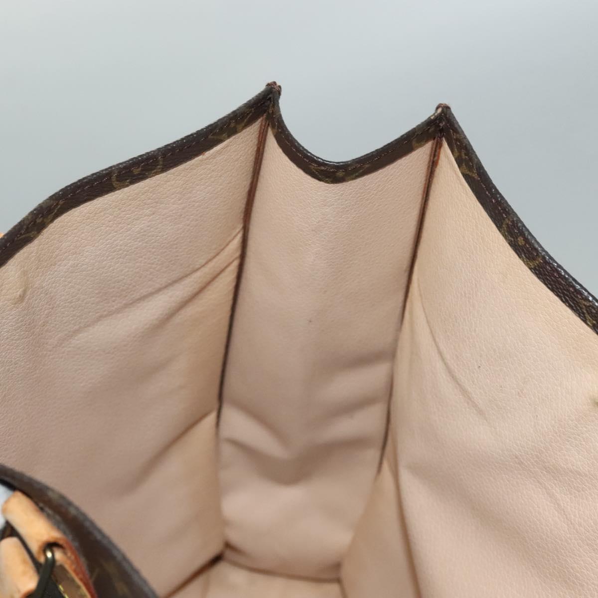 LOUIS VUITTON Monogram Sac Plat Hand Bag M51140 LV Auth 135595