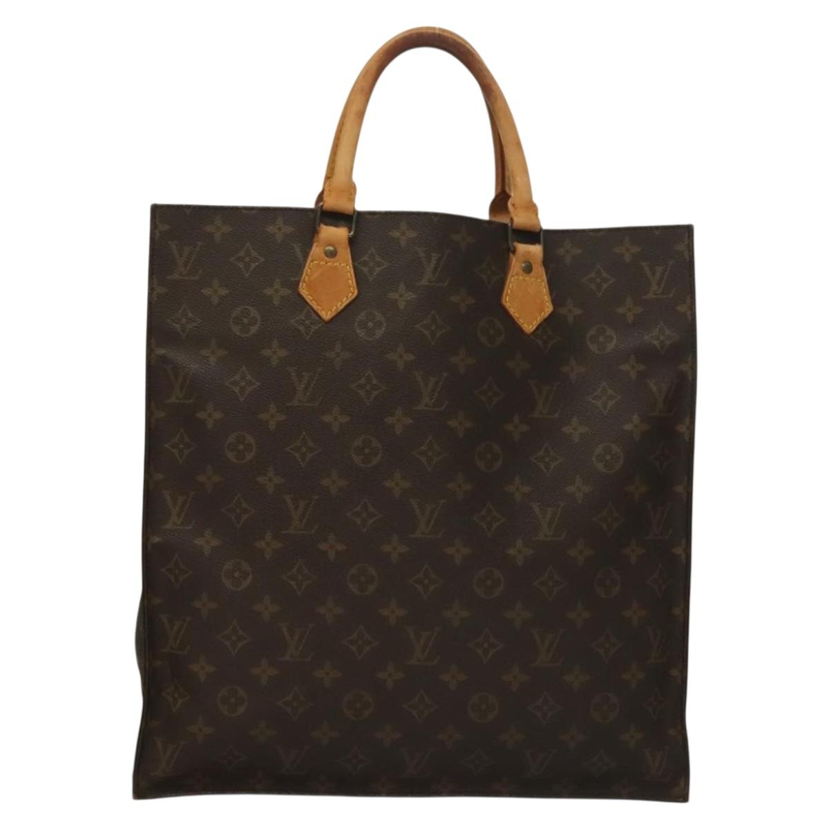 LOUIS VUITTON Monogram Sac Plat Hand Bag M51140 LV Auth 135595