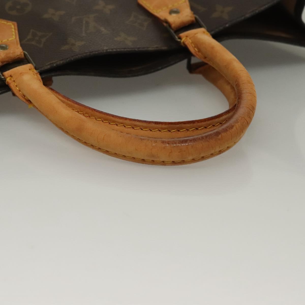 LOUIS VUITTON Monogram Sac Plat Hand Bag M51140 LV Auth 135595