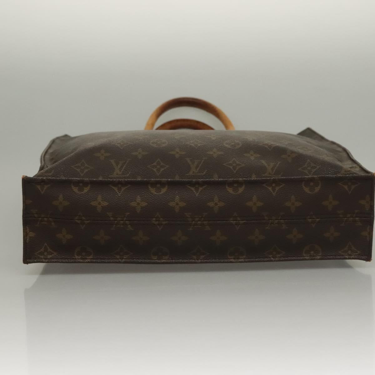 LOUIS VUITTON Monogram Sac Plat Hand Bag M51140 LV Auth 135595