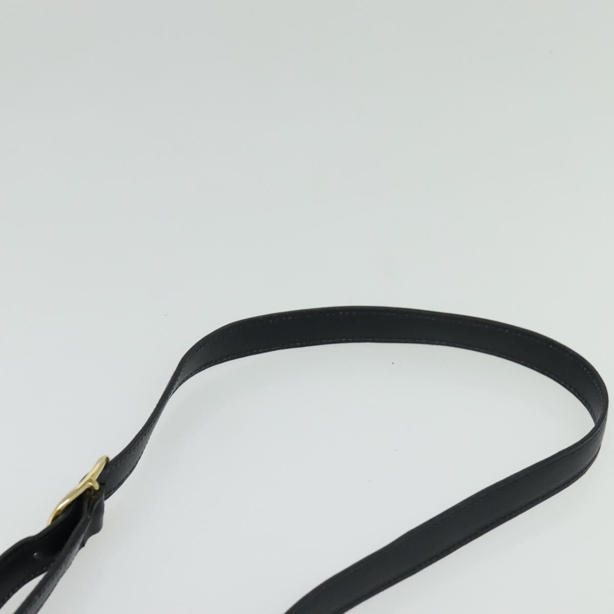 GUCCI Micro GG Supreme Shoulder Bag PVC Navy Gold Auth 135606