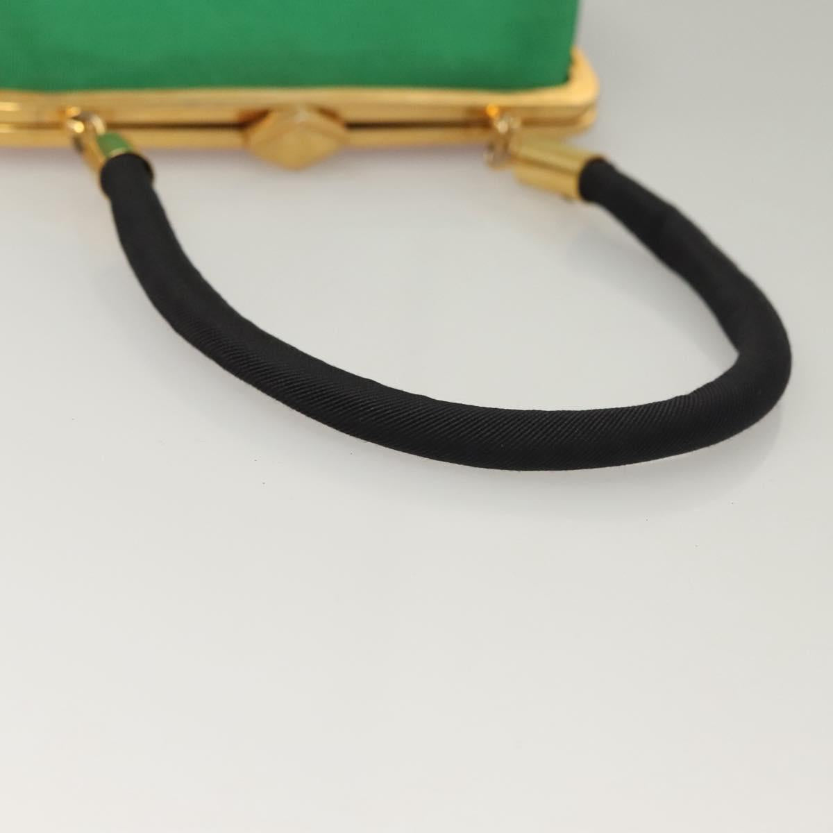 FENDI Hand Bag Nylon Red Gold Auth 135610