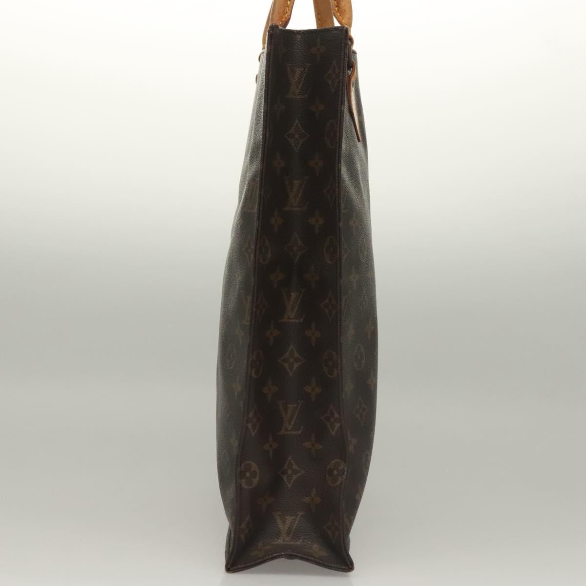 LOUIS VUITTON Monogram Sac Plat Hand Bag M51140 LV Auth 135616