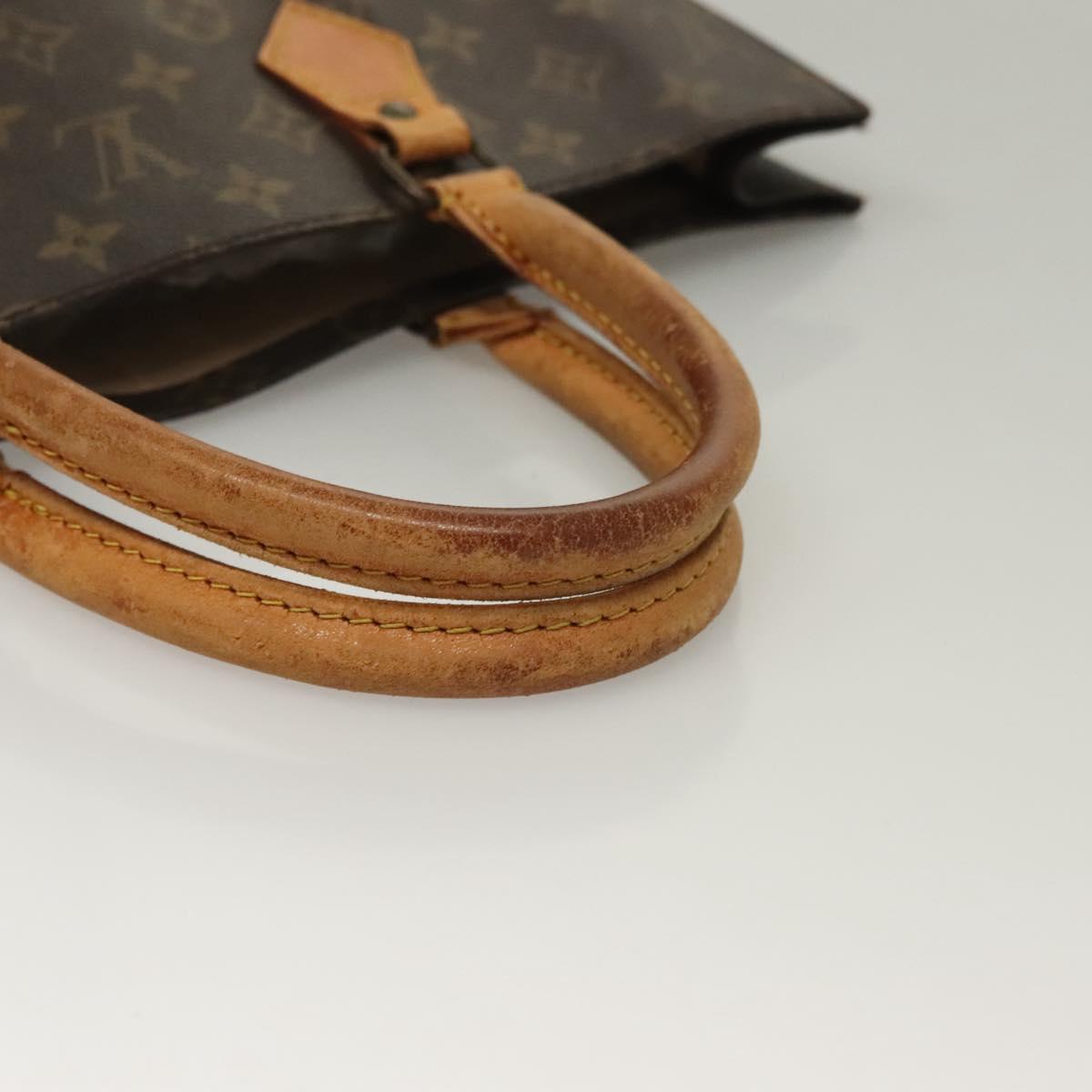 LOUIS VUITTON Monogram Sac Plat Hand Bag M51140 LV Auth 135616