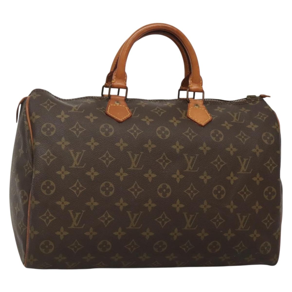 LOUIS VUITTON Monogram Speedy 35 Hand Bag M41524 LV Auth 135636
