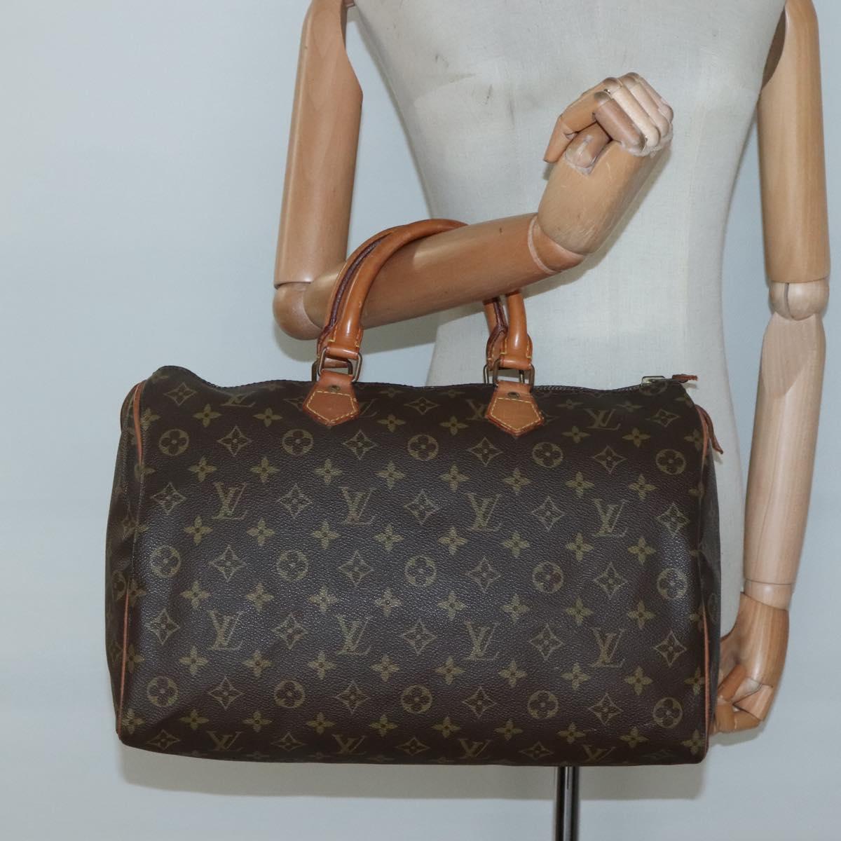 LOUIS VUITTON Monogram Speedy 35 Hand Bag M41524 LV Auth 135636