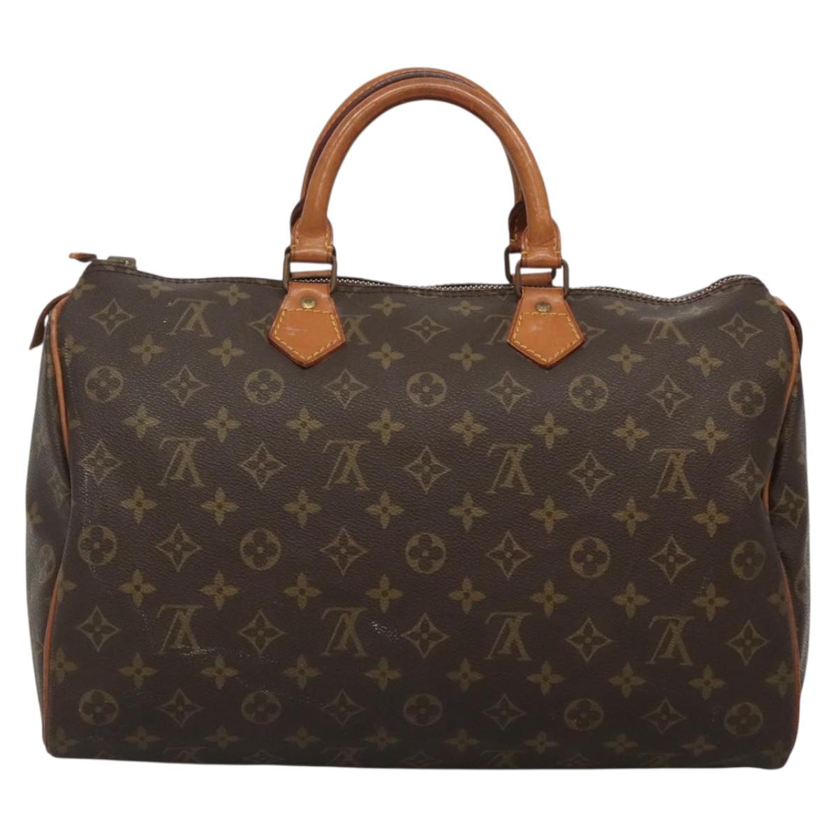 LOUIS VUITTON Monogram Speedy 35 Hand Bag M41524 LV Auth 135636