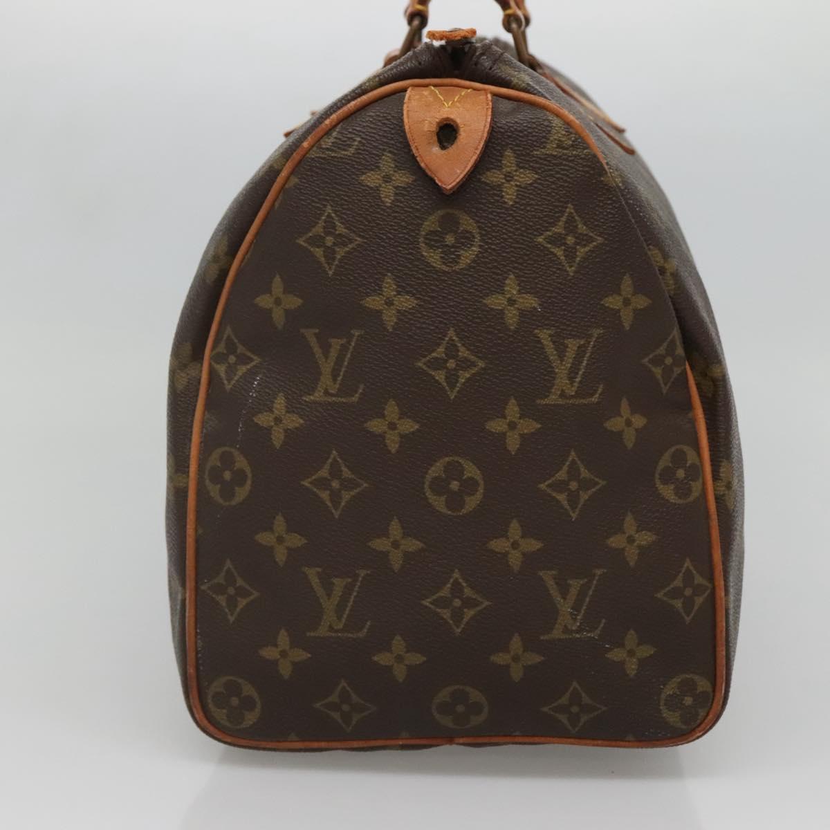 LOUIS VUITTON Monogram Speedy 35 Hand Bag M41524 LV Auth 135636