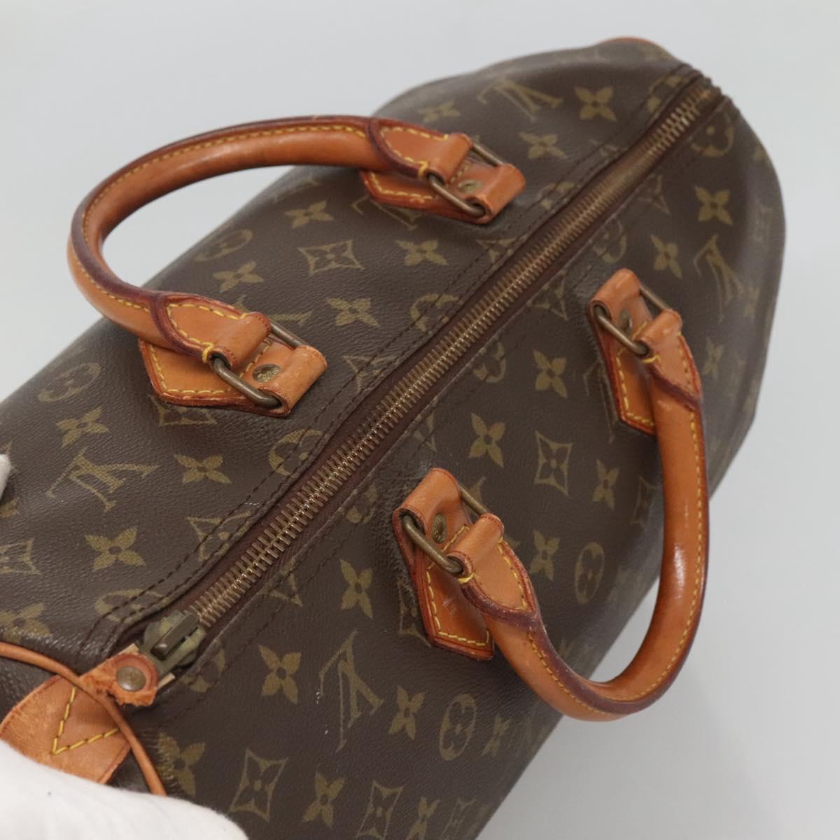 LOUIS VUITTON Monogram Speedy 35 Hand Bag M41524 LV Auth 135636