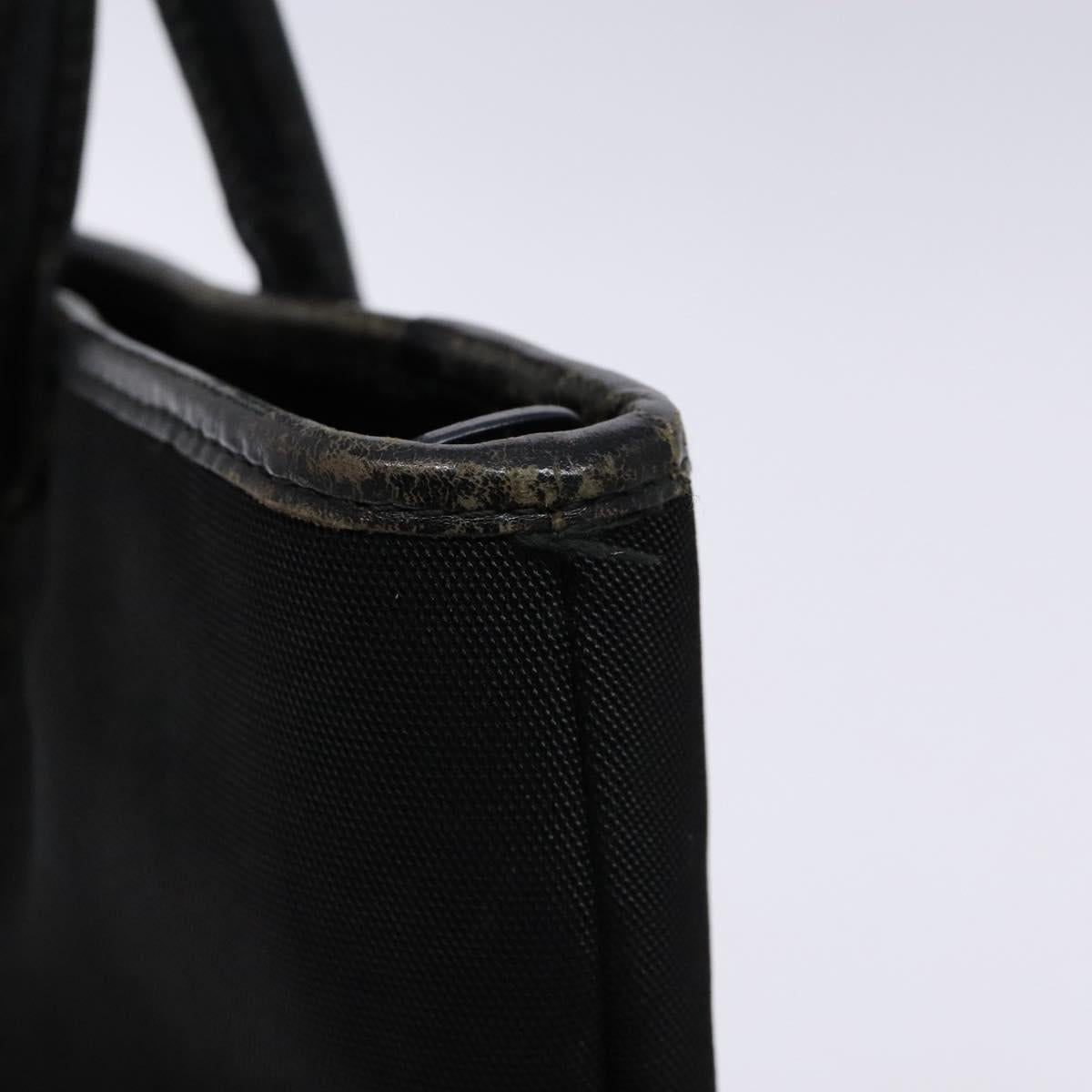 GUCCI Tote Bag Nylon Black Silver 002 2123 0457 Auth 135644