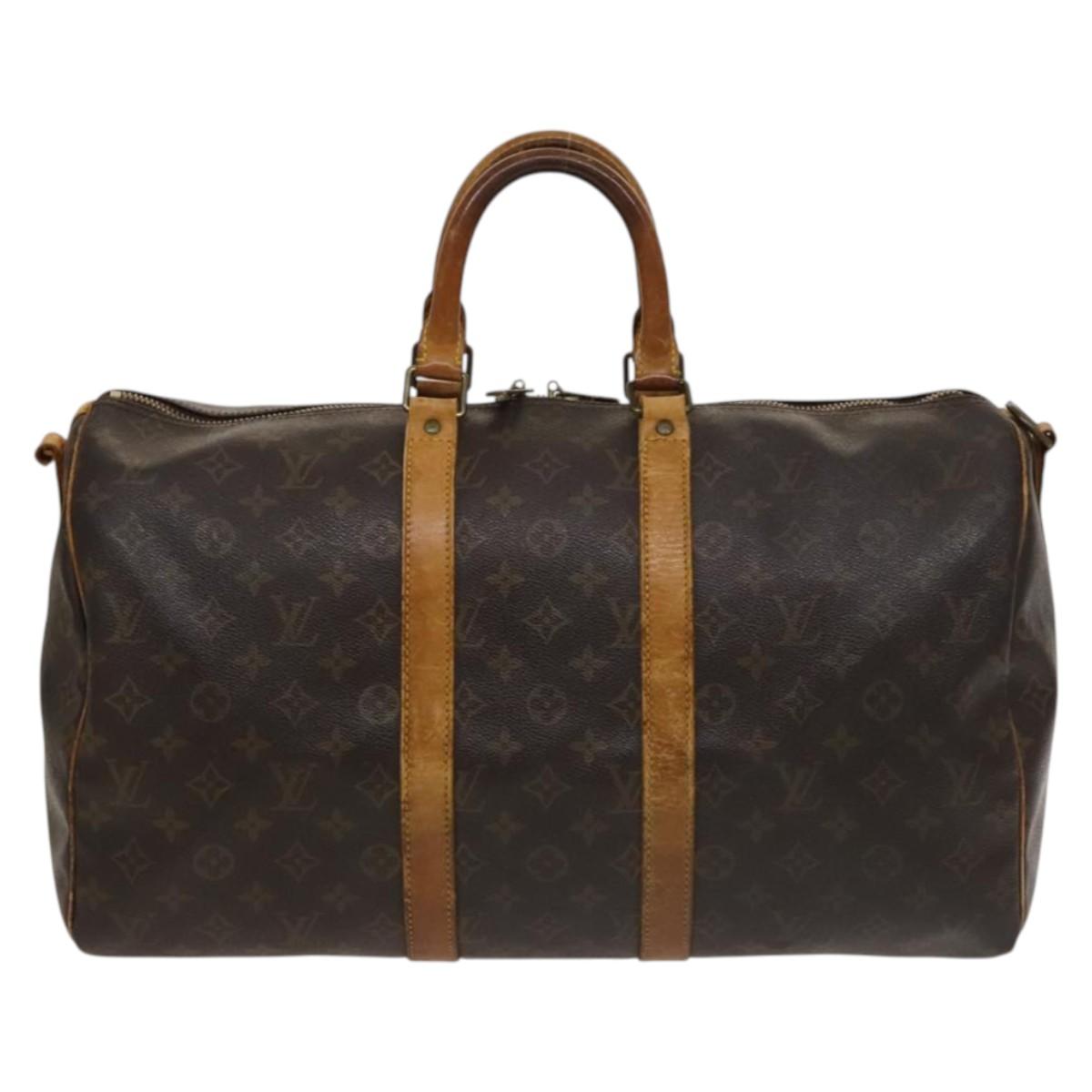 LOUIS VUITTON Monogram Keepall Bandouliere 45 Boston Bag M41418 LV Auth 135652