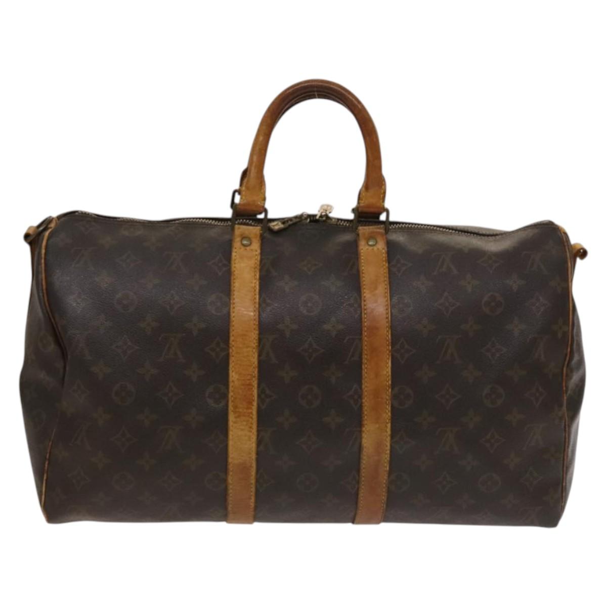LOUIS VUITTON Monogram Keepall Bandouliere 45 Boston Bag M41418 LV Auth 135652