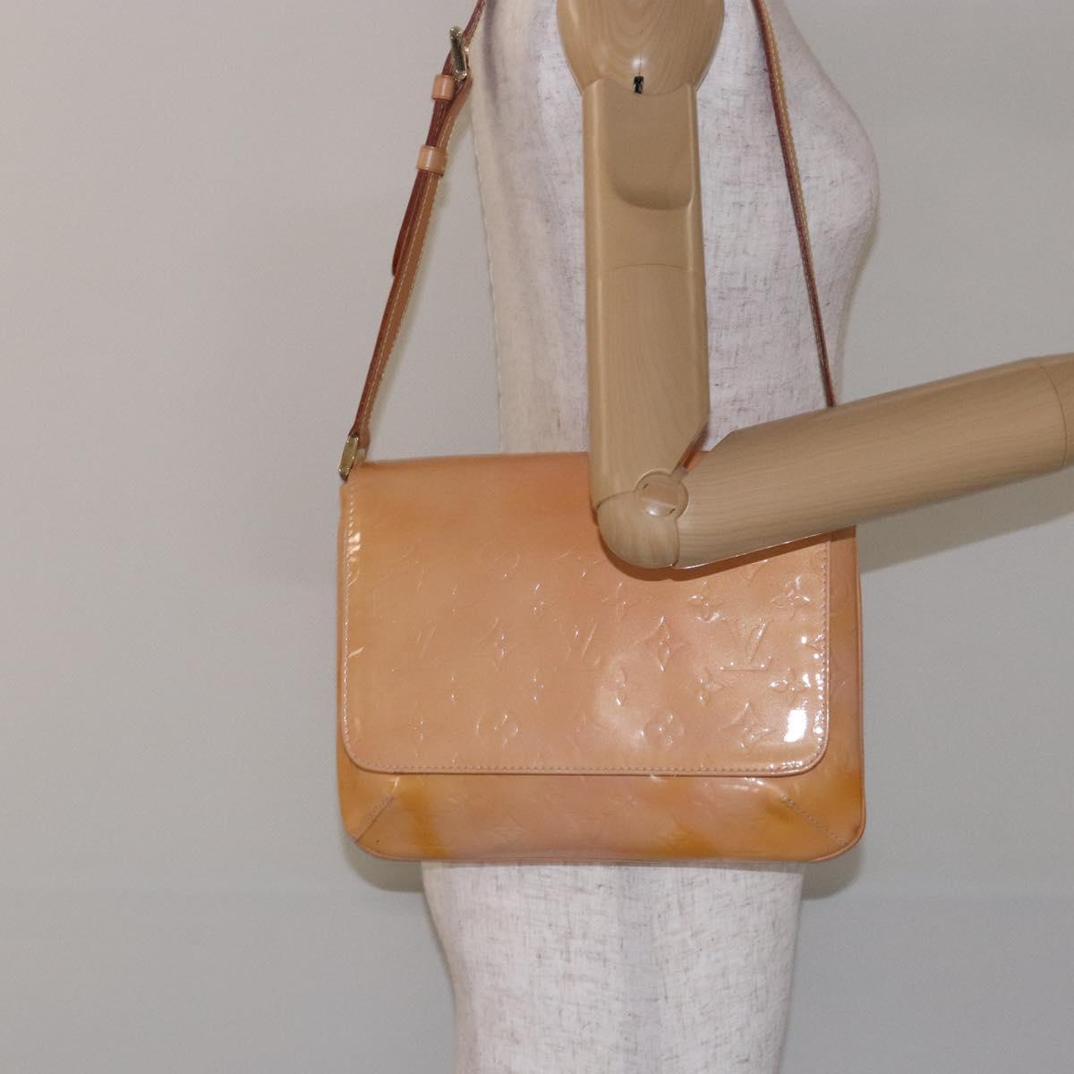 LOUIS VUITTON Vernis Thompson Street Bag Marshmallow Pink M91070 LV Auth 135656