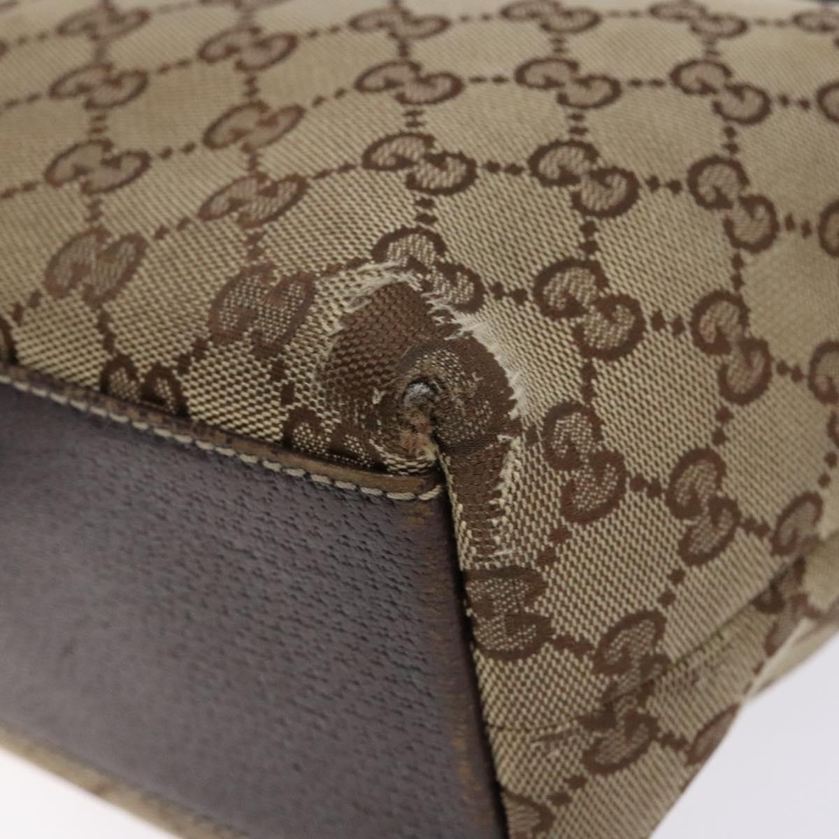 GUCCI GG Canvas Tote Bag Beige Gold 153361 Auth 135662