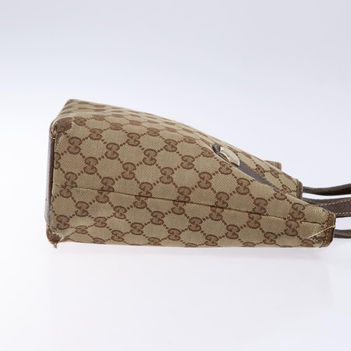 GUCCI GG Canvas Tote Bag Beige Gold 153361 Auth 135662