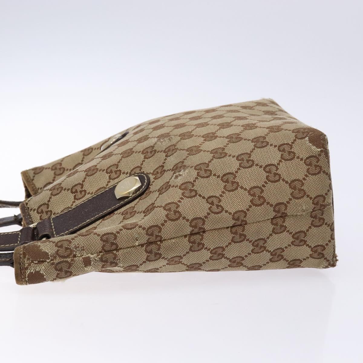 GUCCI GG Canvas Tote Bag Beige Gold 153361 Auth 135662