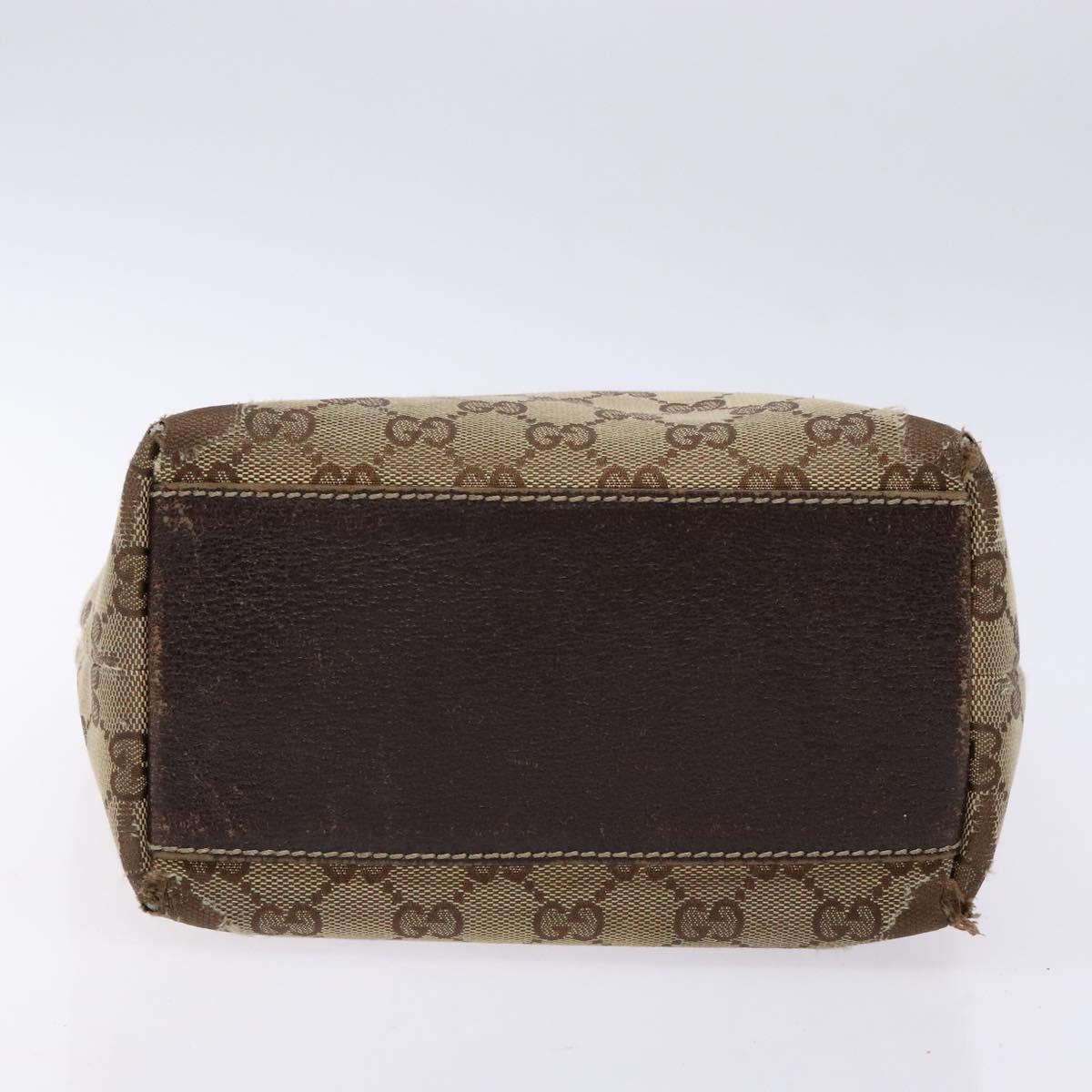GUCCI GG Canvas Tote Bag Beige Gold 153361 Auth 135662