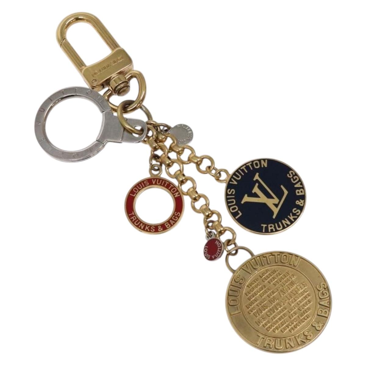 LOUIS VUITTON Porte Cles Chainne Key Holder metal T&B Gold M60076 LV Auth 135692