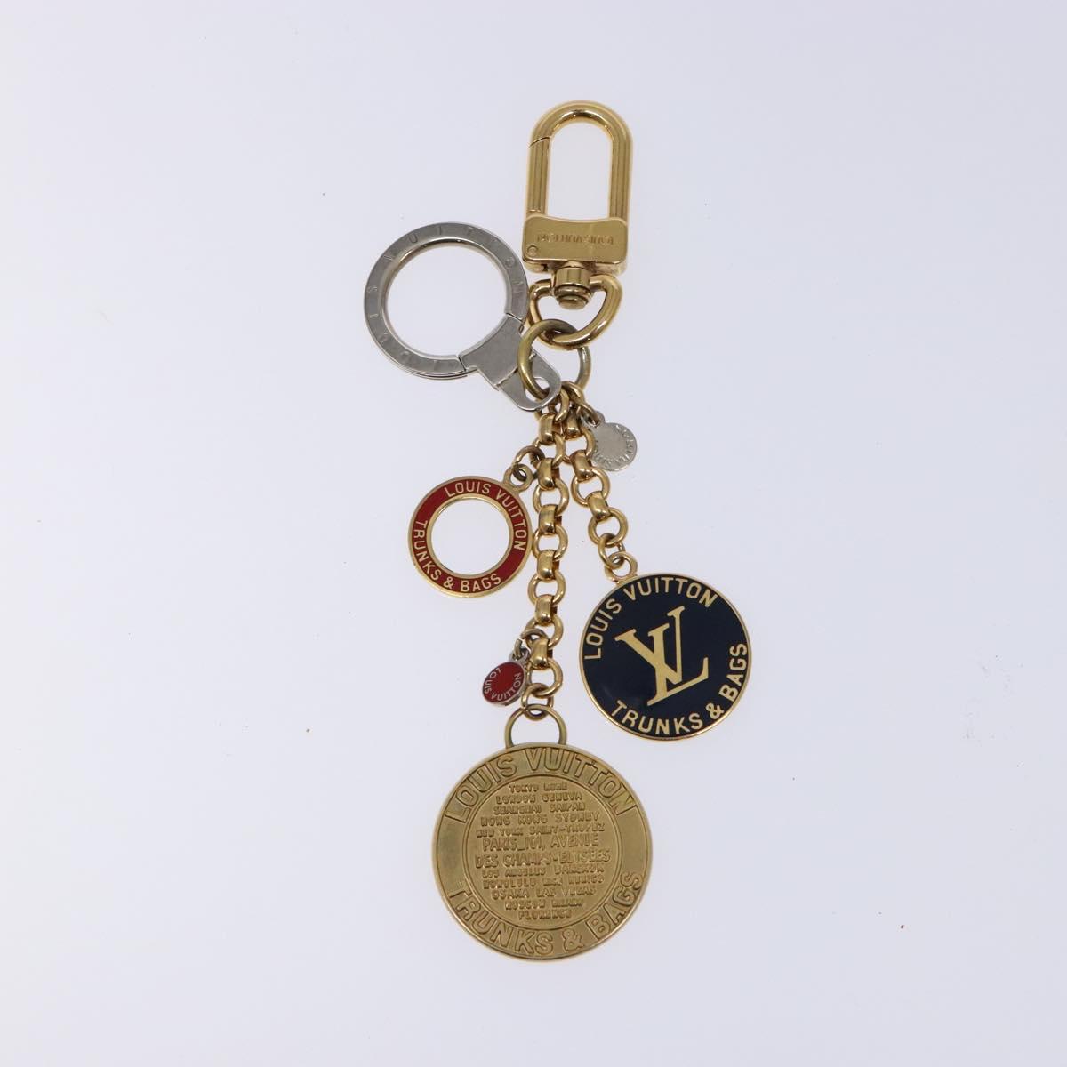 LOUIS VUITTON Porte Cles Chainne Key Holder metal T&B Gold M60076 LV Auth 135692
