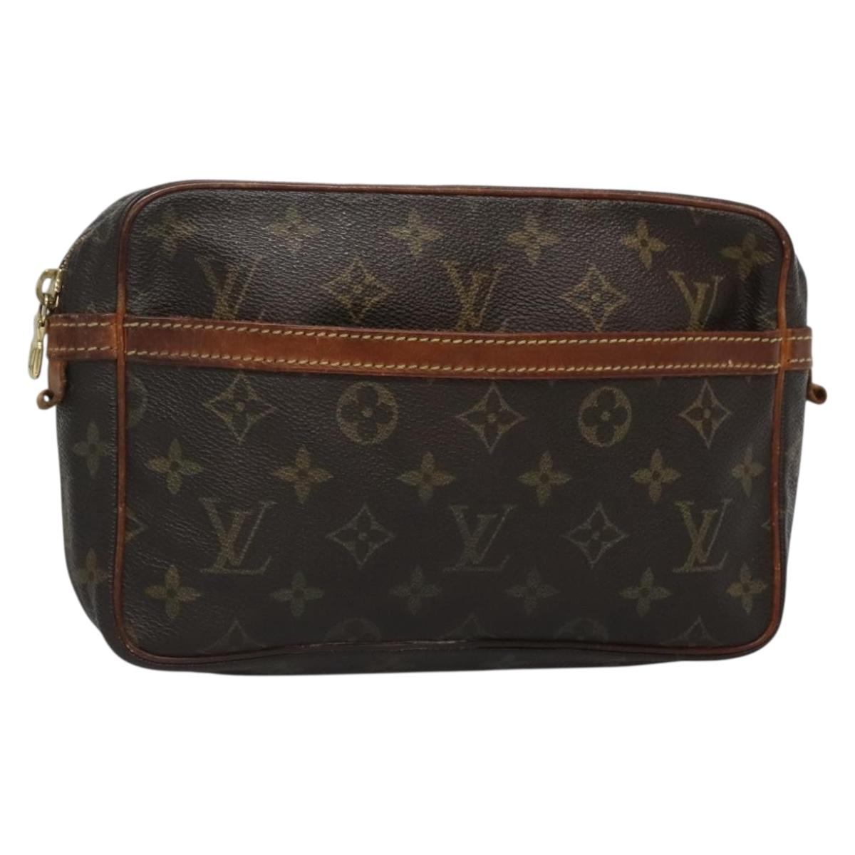 LOUIS VUITTON Monogram Compiegne 23 Clutch Bag M51847 LV Auth 135738