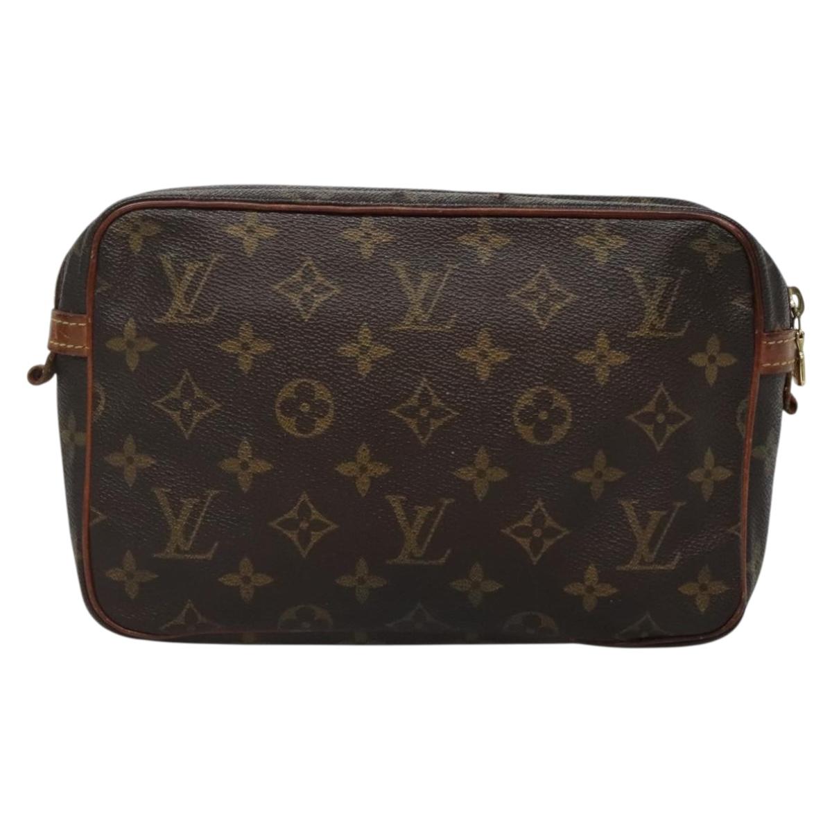 LOUIS VUITTON Monogram Compiegne 23 Clutch Bag M51847 LV Auth 135738