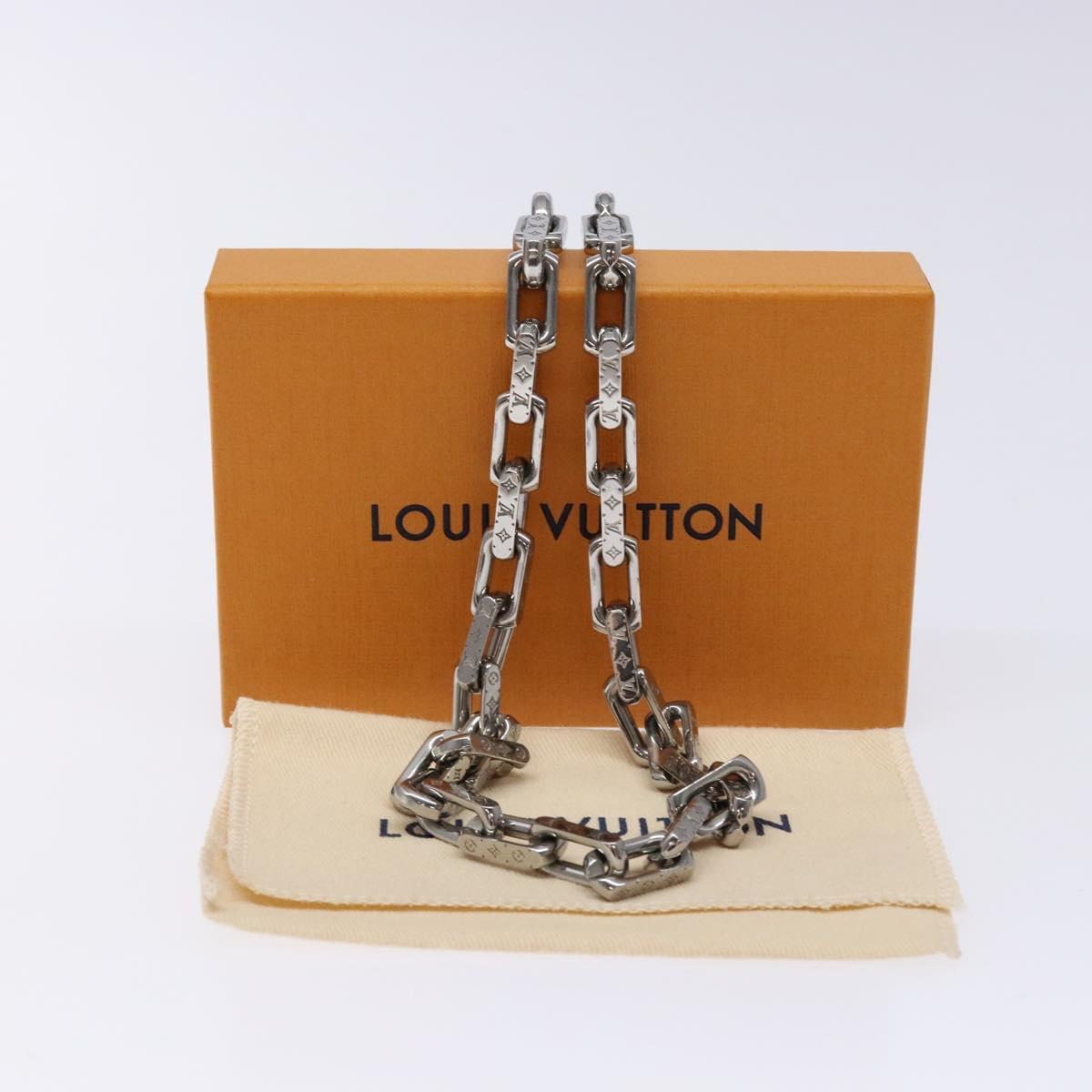 LOUIS VUITTON Chain Necklace metal Silver M00307 LV Auth 135753M