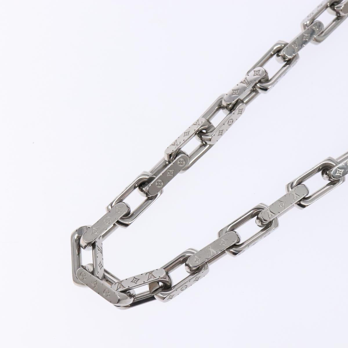 LOUIS VUITTON Chain Necklace metal Silver M00307 LV Auth 135753M