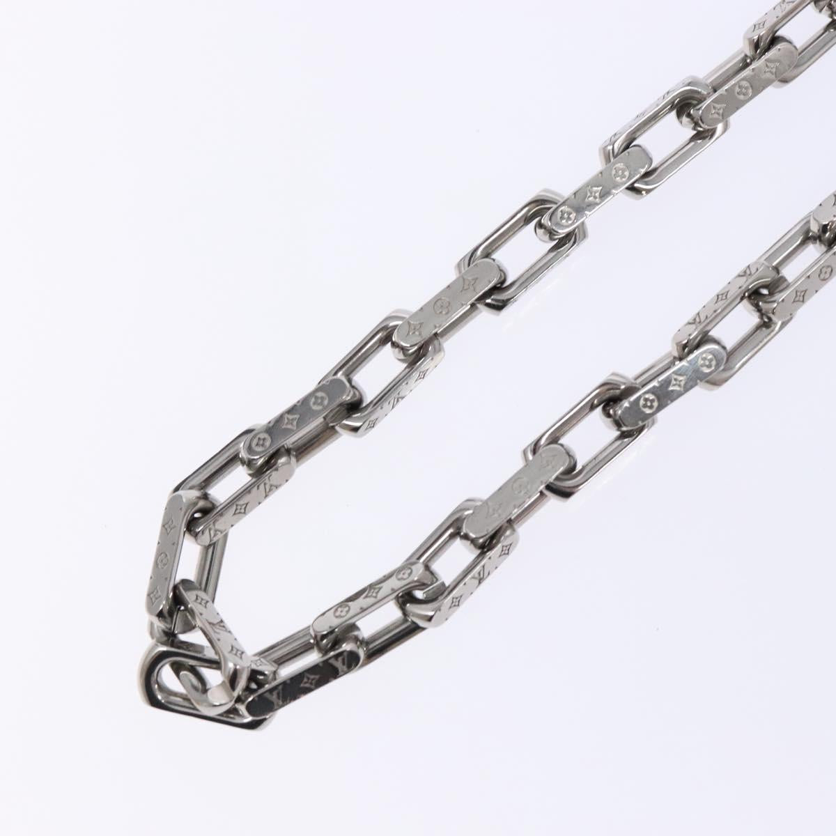LOUIS VUITTON Chain Necklace metal Silver M00307 LV Auth 135753M