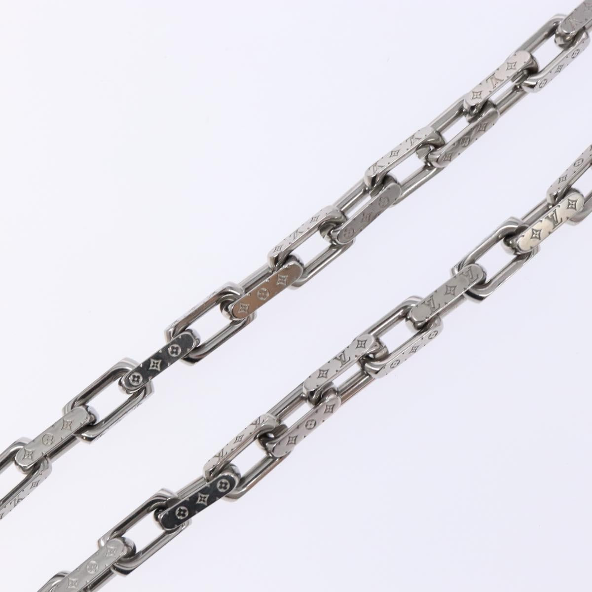 LOUIS VUITTON Chain Necklace metal Silver M00307 LV Auth 135753M