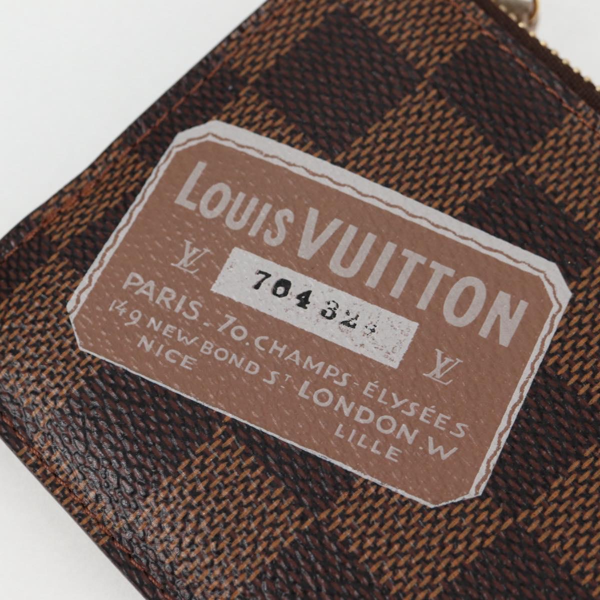 LOUIS VUITTON Damier Ebene Pochette Cree Coin Purse N63086 LV Auth 135756V