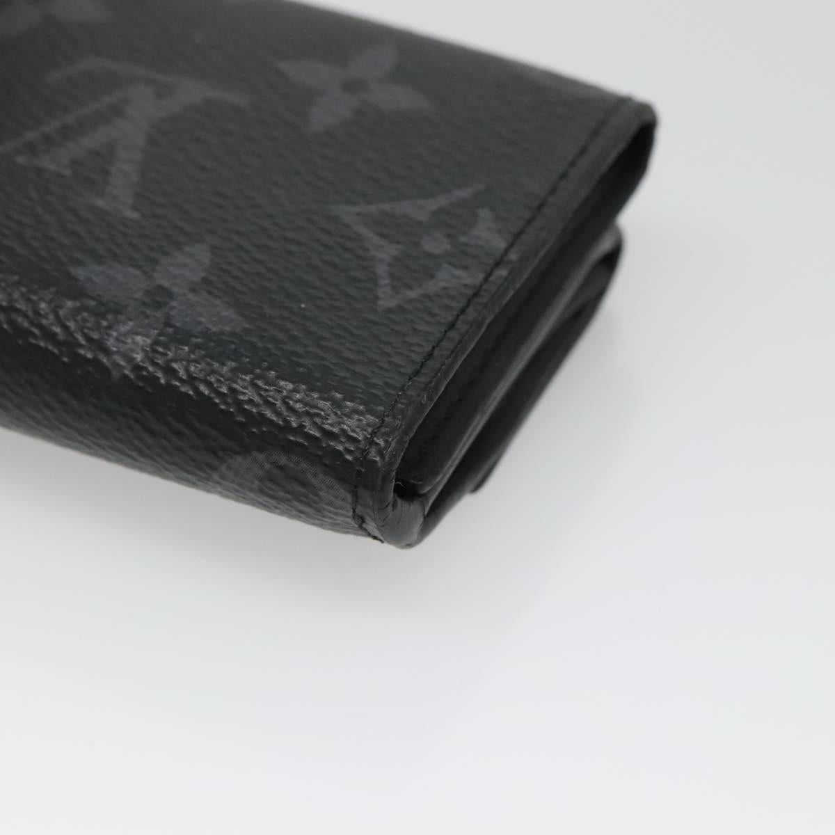 LOUIS VUITTON Monogram Eclipse Discovery Compact Wallet M67630 LV Auth 135759