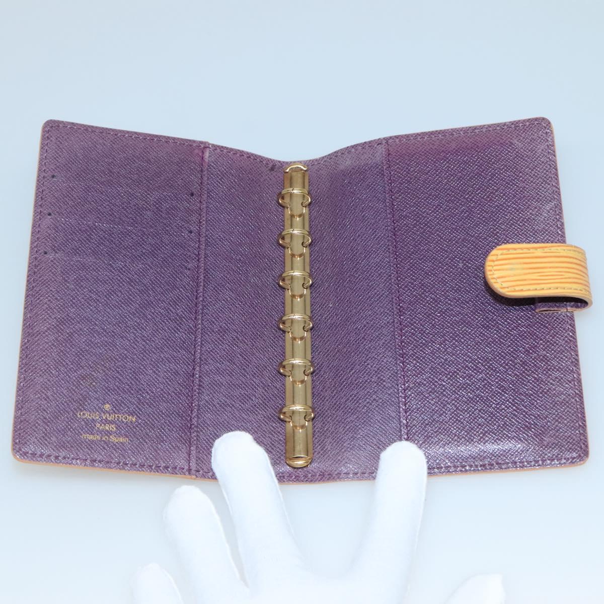 LOUIS VUITTON Epi Agenda PM Day Planner Cover Yellow R20059 LV Auth 135760