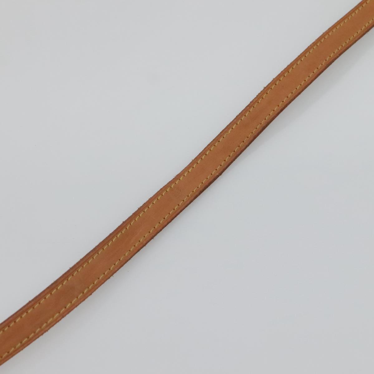 LOUIS VUITTON Shoulder Strap Leather Beige LV Auth 135762