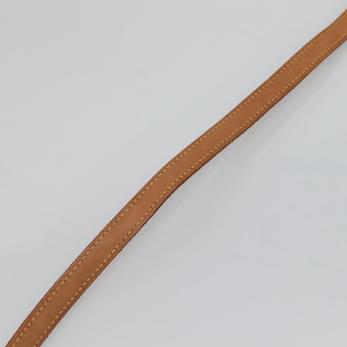 LOUIS VUITTON Shoulder Strap Leather Beige LV Auth 135762