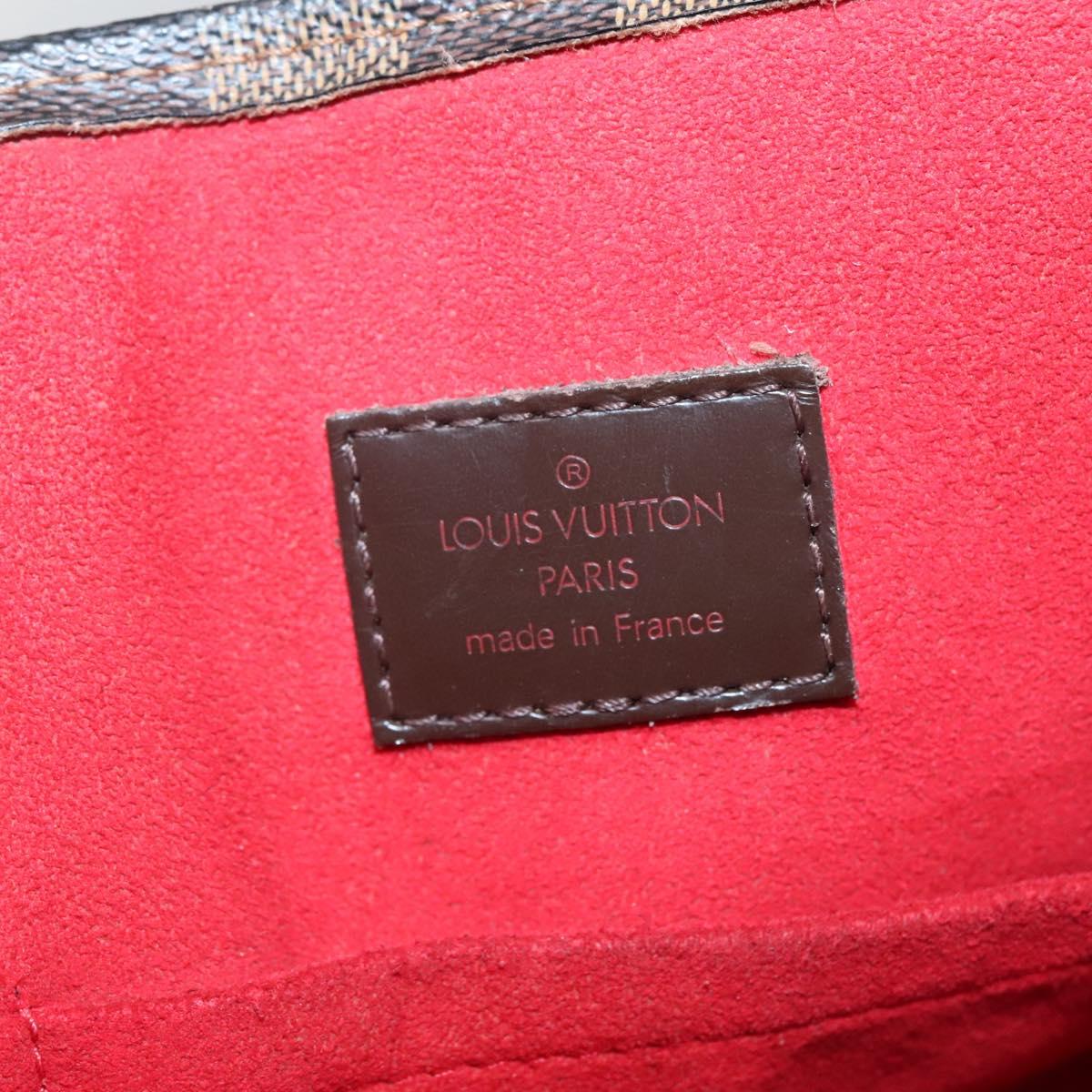 LOUIS VUITTON Damier Ebene Sac Plat Hand Bag N51140 LV Auth 135777