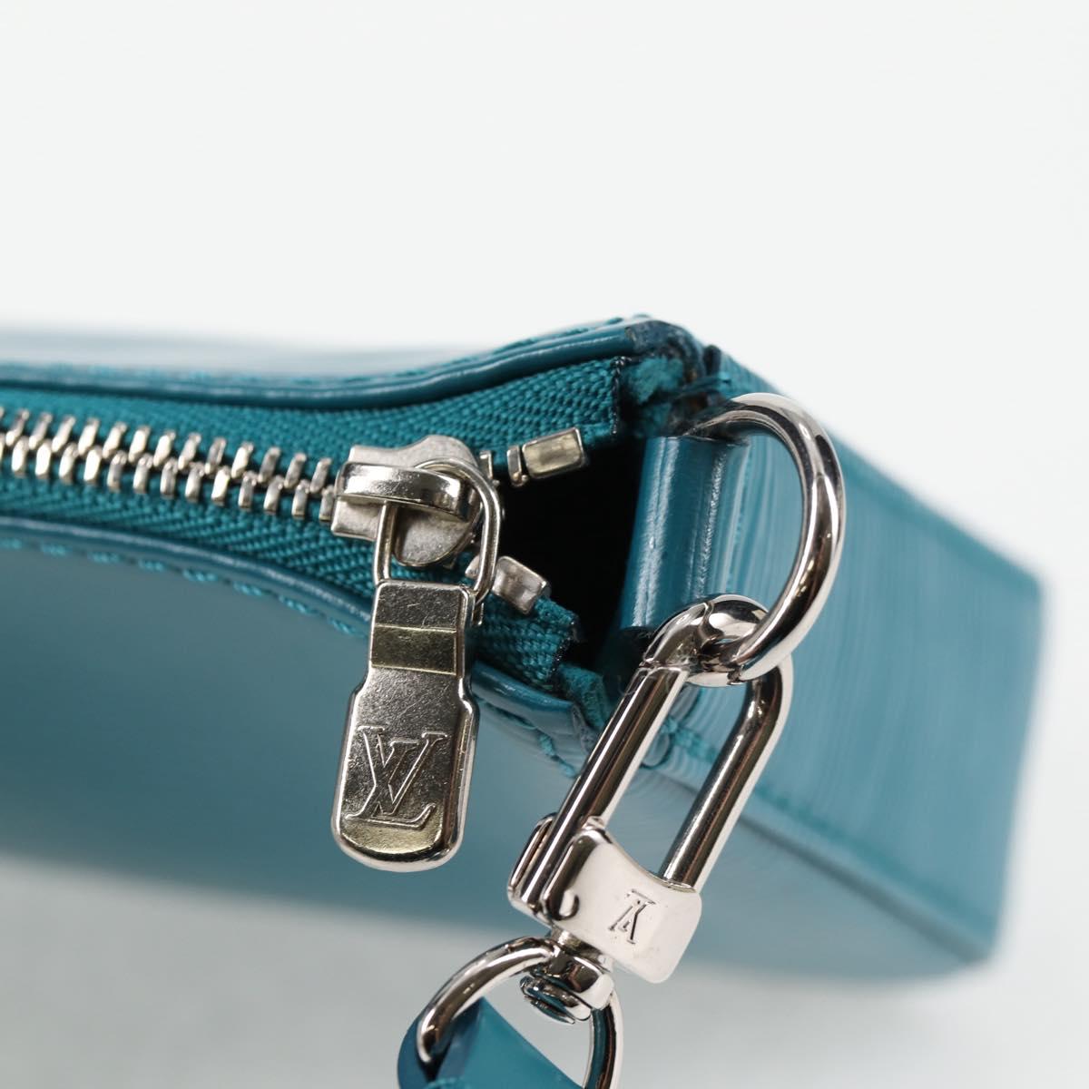 LOUIS VUITTON Epi Pochette Accessoires Pouch Cyan M40823 LV Auth 135779V