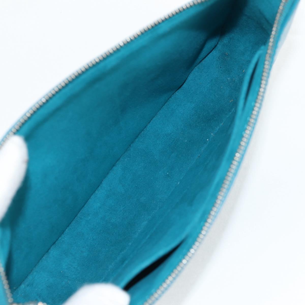 LOUIS VUITTON Epi Pochette Accessoires Pouch Cyan M40823 LV Auth 135779V