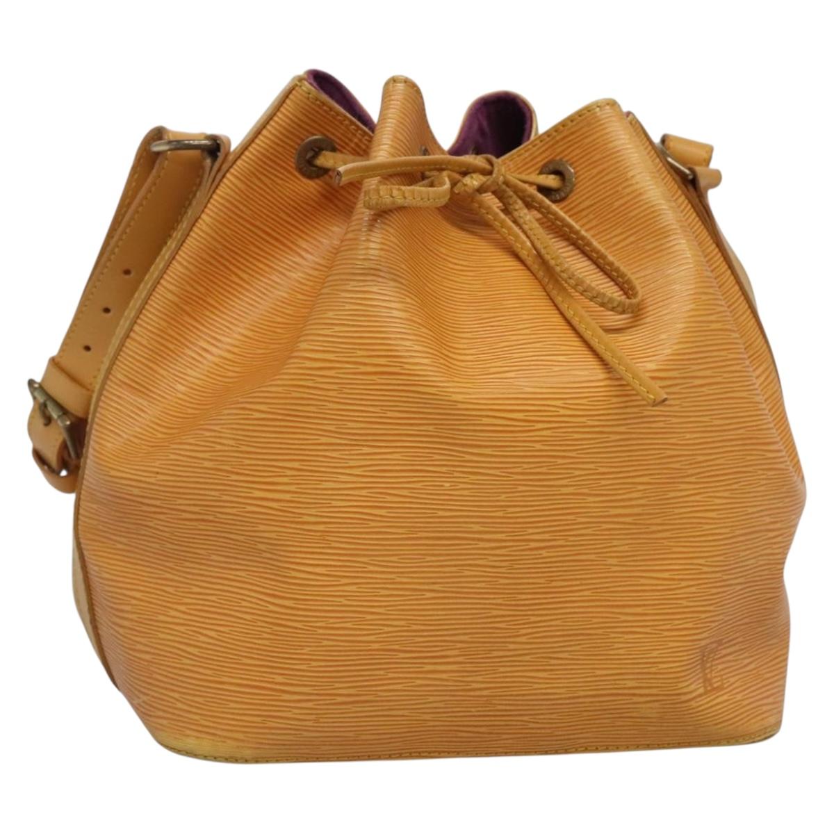 LOUIS VUITTON Epi Petit Noe Shoulder Bag Yellow M44109 LV Auth 135781