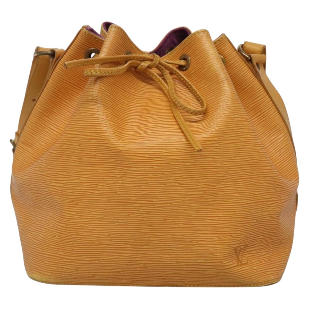 LOUIS VUITTON Epi Petit Noe Shoulder Bag Yellow M44109 LV Auth 135781