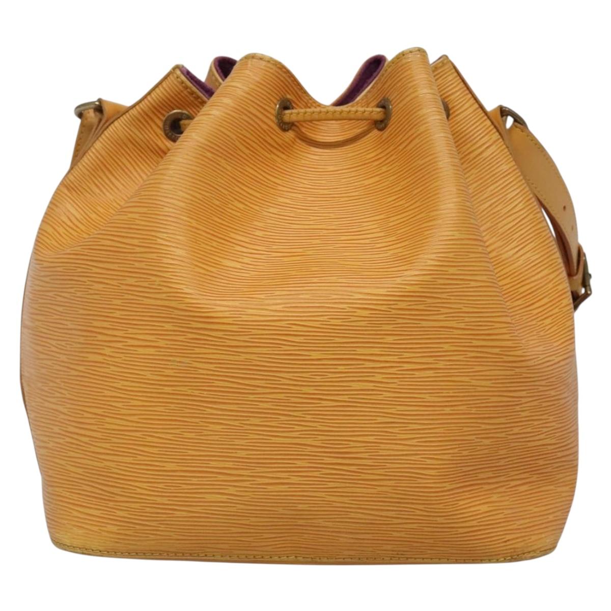 LOUIS VUITTON Epi Petit Noe Shoulder Bag Yellow M44109 LV Auth 135781