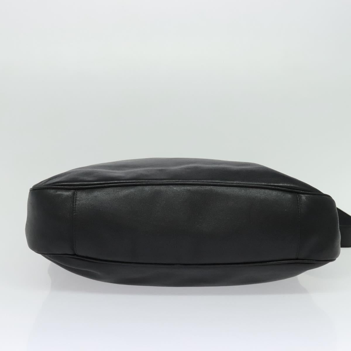 GUCCI Bamboo Hand Bag Leather 2way Black Gold 001 2123 1577 Auth 135785