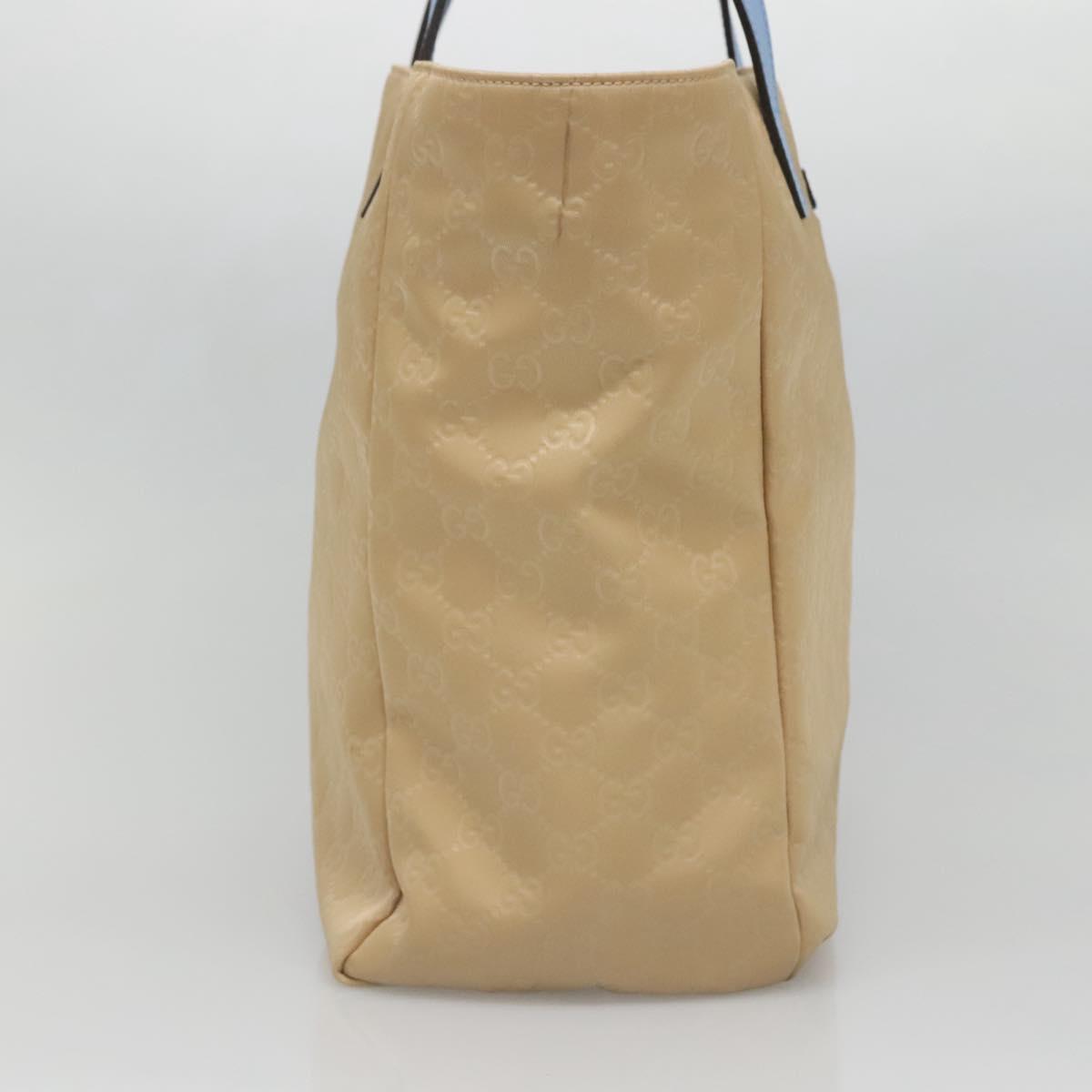 GUCCI GG Canvas Tote Bag Nylon Beige 282439 Auth 135786