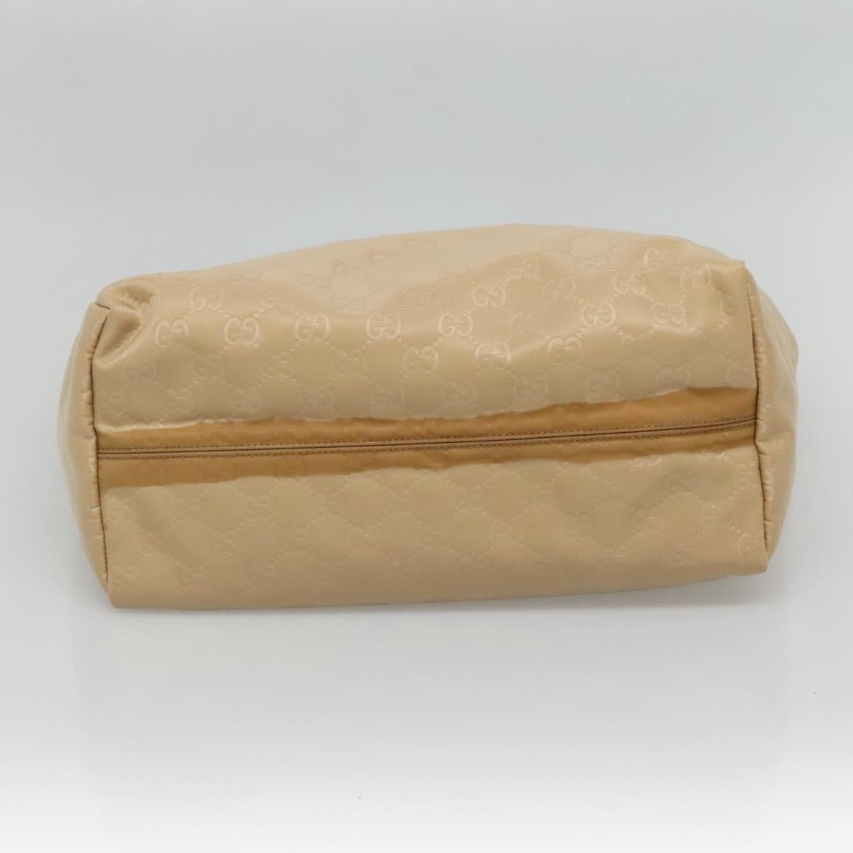 GUCCI GG Canvas Tote Bag Nylon Beige 282439 Auth 135786