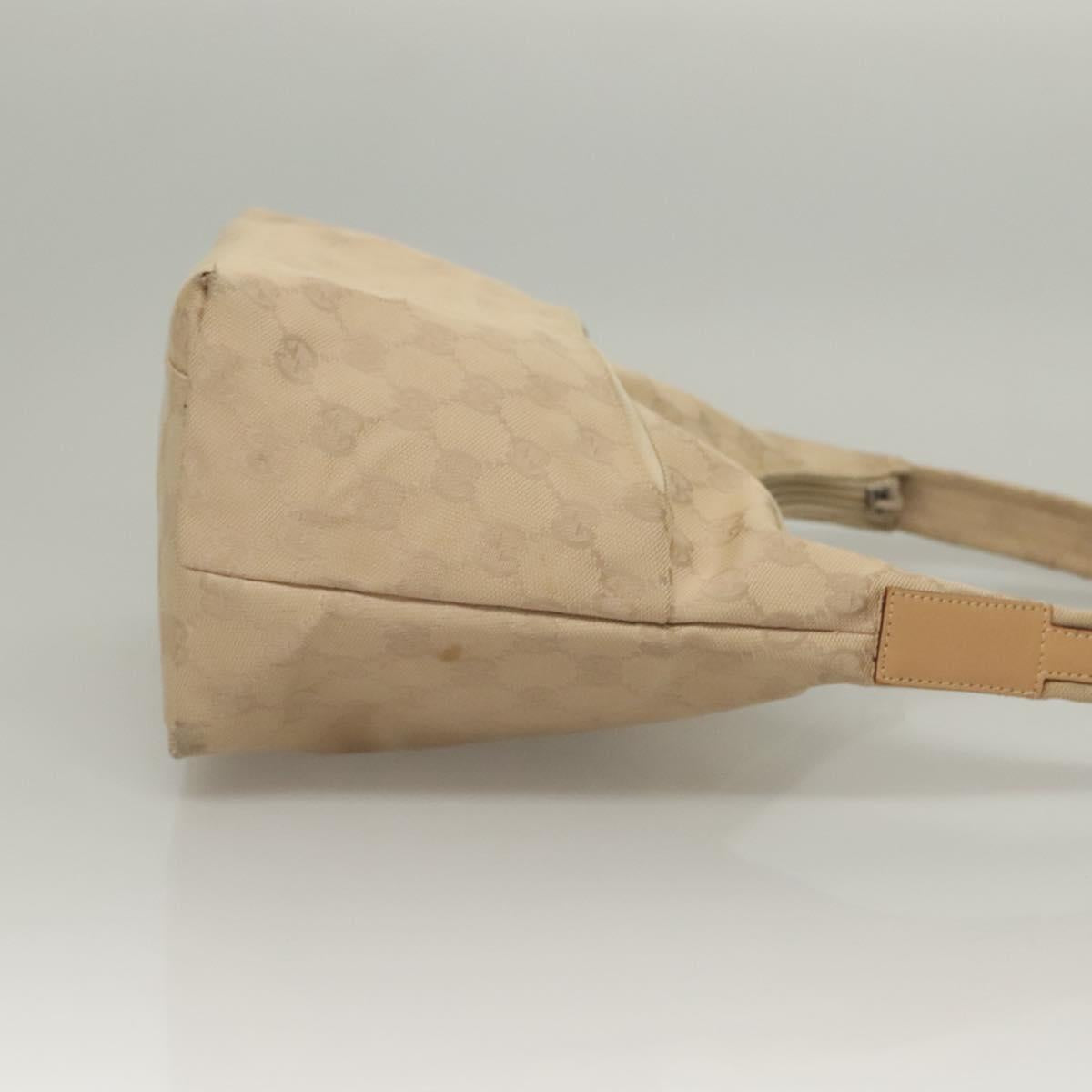 GUCCI GG Canvas Shoulder Bag Beige 001 3386 Auth 135789