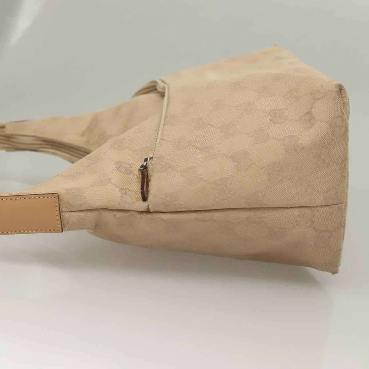 GUCCI GG Canvas Shoulder Bag Beige 001 3386 Auth 135789