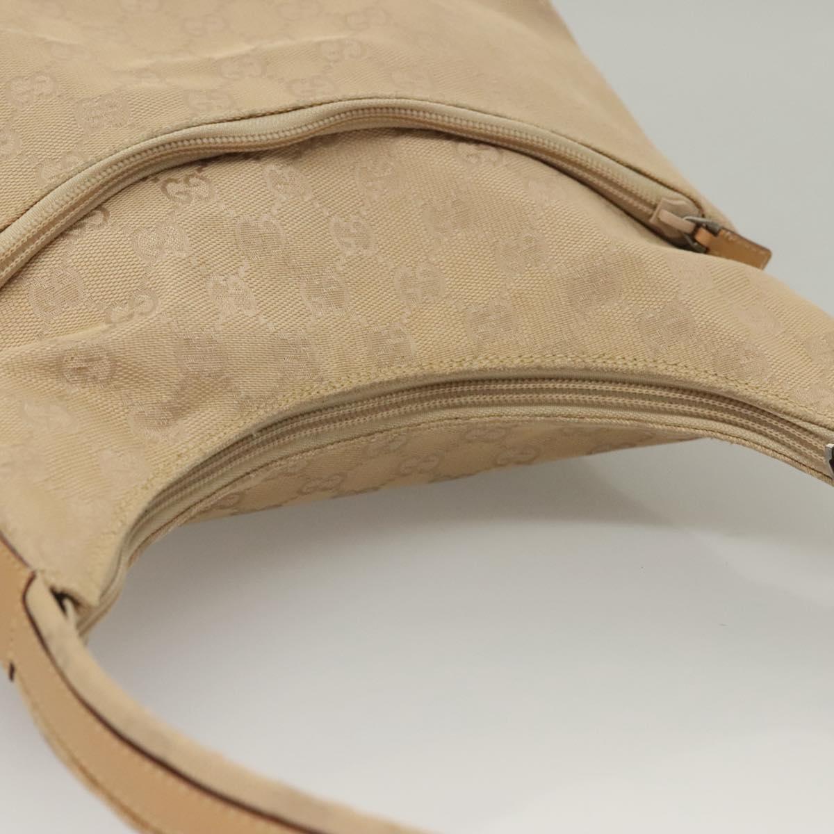 GUCCI GG Canvas Shoulder Bag Beige 001 3386 Auth 135789